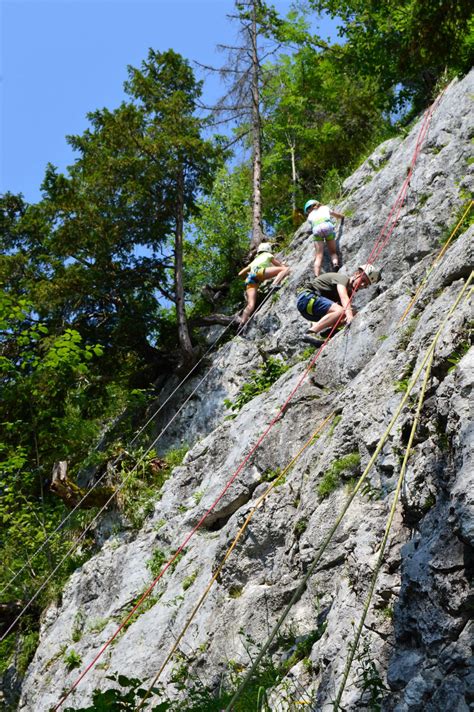 Ropeswing & klippenspringen schloss neuschwanstein. Kletterausflug Wolfgangsee Alpenverein