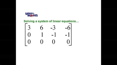 Solving A System Of Equations Using Matrices Infinite Solutions Youtube