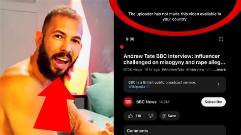 Andrew Tate Responds To Deleted Interview By BBC YouTube