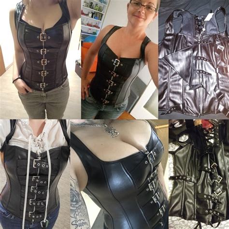 6xl Plus Size Women Sexy Black Corset Top Steampunk Gothic Latex Corset Bustier Espartilho Waist