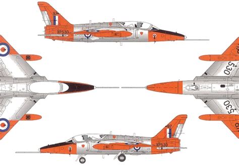 Aircraft Folland Gnat T1 Drawings Dimensions Figures Download