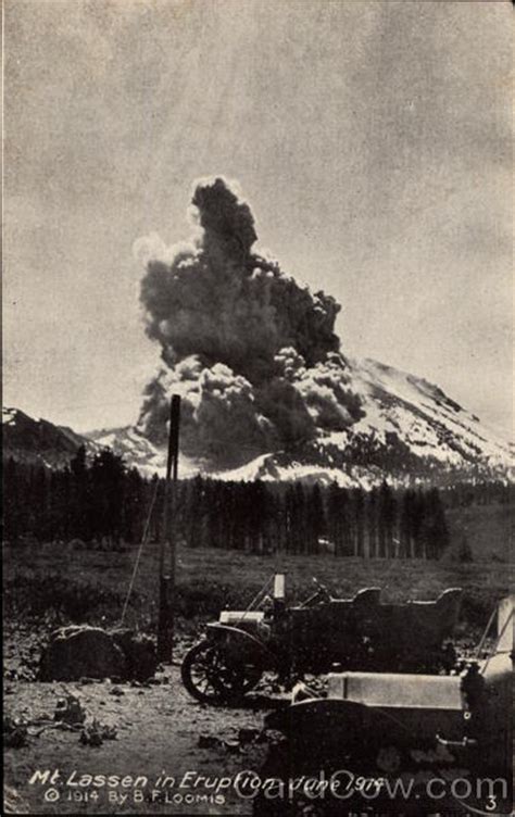 Mt Lassen In Eruption June 1914 California Lassen Volcanic National Park