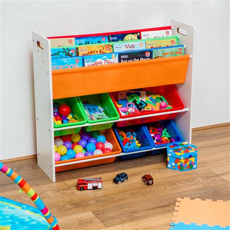 Children Kids Toyandbook Storage Rack Bookcase Bookshelf Tidy Bedroom