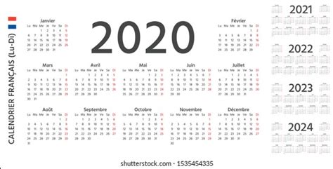 Royalty Free Calendar Spanish 2020 2021 2022 2023 2024