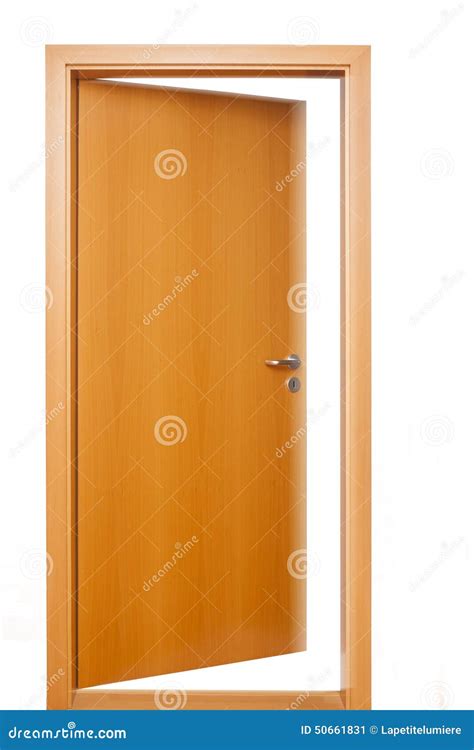A Brown Room Door Opening Whith White Light Inside Stock Image Image