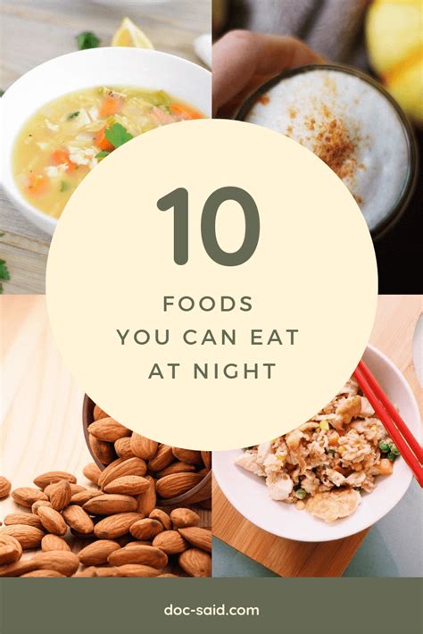 10 Foods You Can Eat At Night