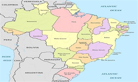 States Of Brazil By Area WorldAtlas