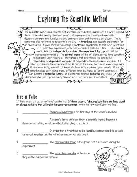 Scientific Method Sheets