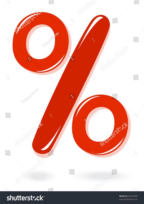 Red Percentage Symbol Stock Illustration 94243180 Shutterstock