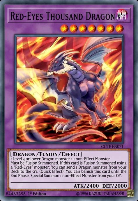 Red Eyes Thousand Dragon By Zerpens On Deviantart Yugioh Dragon Cards
