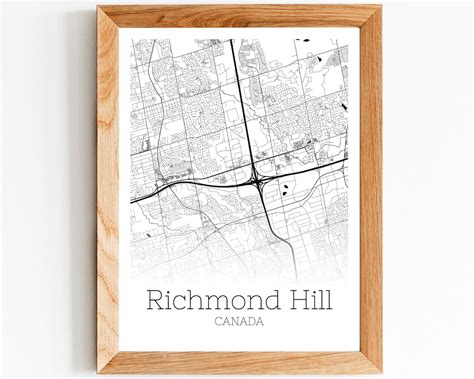 Richmond Hill Map Instant Download Richmond Hill Canada City Etsy