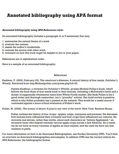 ⛔ apa style annotated bibliography sample ðŸ ·ï¸ what is an annotated bibliography in apa