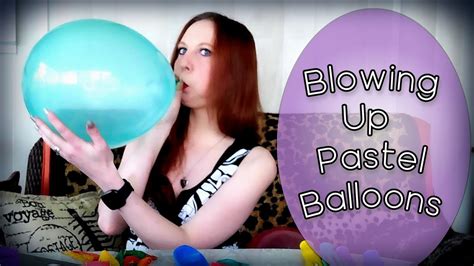 blowing up 6 pastel balloons with my mouth balloon asmr balloon blowing asmr youtube