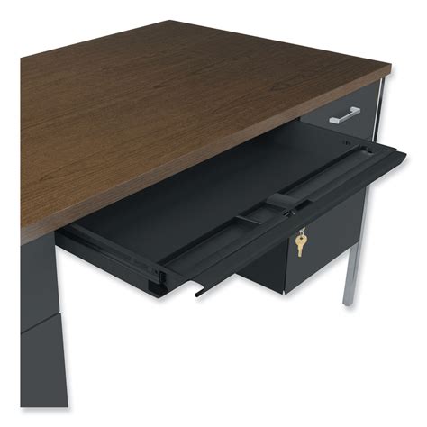 Alera Double Pedestal Steel Desk 60 X 30 X 295 Mochablack Kss