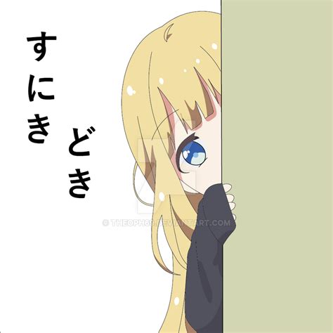 Shy Anime Girl Hiding Behind A Wall V2 By Theoph69 On Deviantart