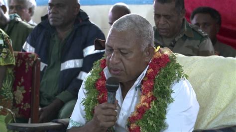 Fijian Prime Minister Voreqe Bainimarama Opens Yasawa High School Youtube