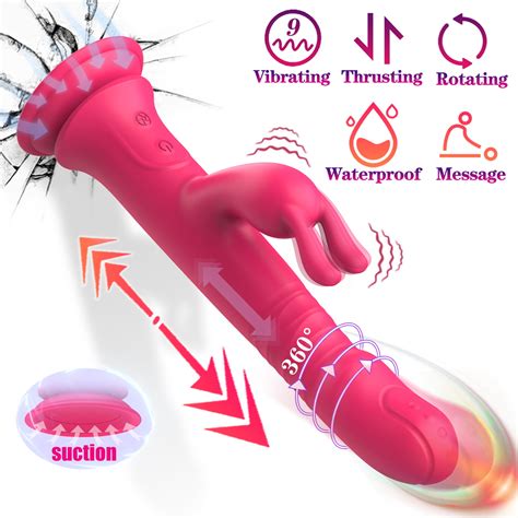 AYIYUN Thrusting Dildo Rabbit Vibrator For Women G Spot Stimulator Sex Toys With Thrusting