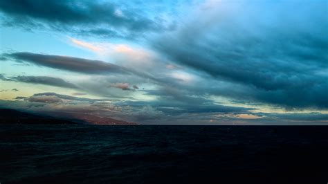 Landscape Nature Sea Sky Clouds Horizon Waves 2560x1440