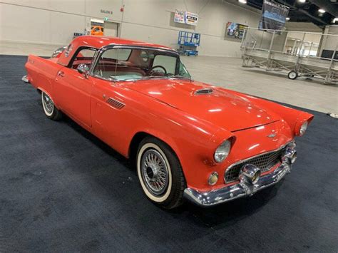 No Reserve 1956 Ford Thunderbird Roadster 312 Sunset Coral 2 Top
