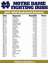 Photos of Notre Dame Football Schedule 2017 Printable