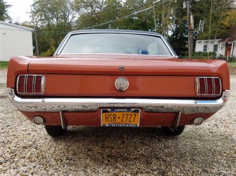 1966 Ford Mustang Rare Emberglo Orange Deluxe Pony Interior 74k Mile