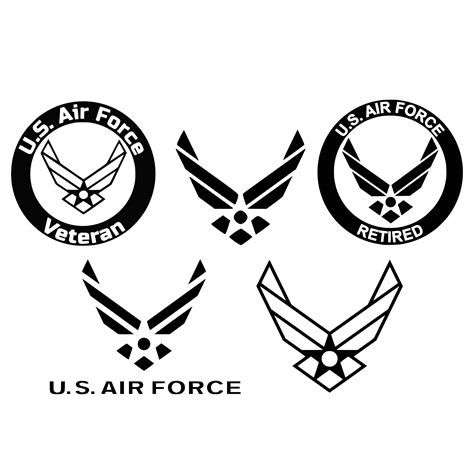 Us Air Force Logo Svg Bundleusa Forcesunited States Air Etsy Uk