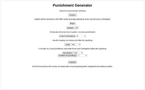 Punishment Generator