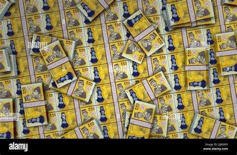 Brunei dollar money pack 3d illustration. BND banknote bundle stacks