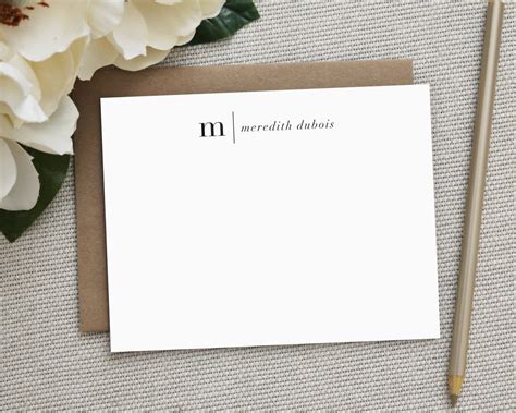 personalized monogram stationary monogram note card set etsy monogrammed note cards