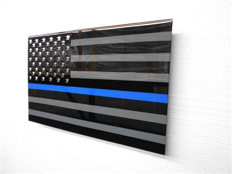 Smooth Thin Blue Line American Flag Police Officer Sign 10 4 Gear