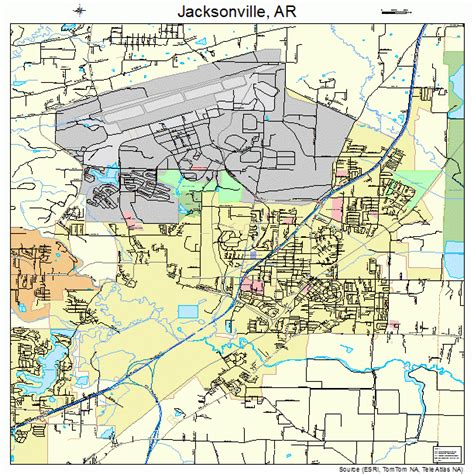 Jacksonville Arkansas Street Map 0534750