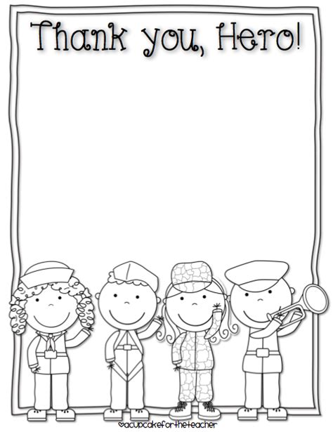 Thank you military coloring pages sketch coloring page. Free Veterans Day Writing Printables | Veterans day ...