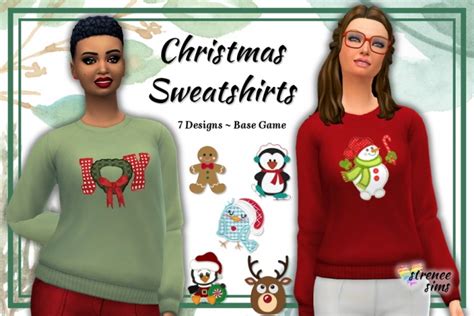 Christmas Sweatshirts And Toddler Shirts At Strenee Sims Sims 4 Updates