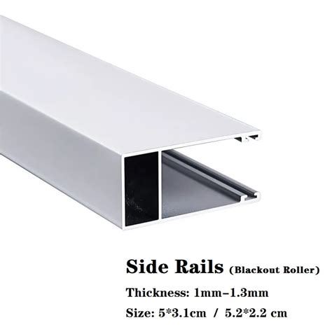 Aluminum Side Rail Track For Blackout Roller Blinds White Customize