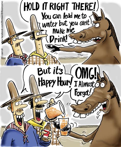 Happy Hour Horse Ts 13th Floor Comic Humorous Funny Ts Horse