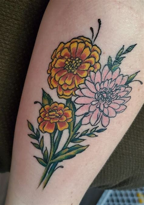 November Birth Flower Tattoo