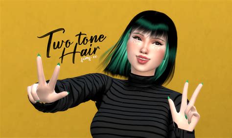 Sims 4 Two Tone Hair Cc Creative Looks You Need To Try Now — Snootysims