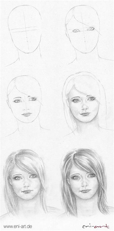 Gesicht Zeichnen Schritt Für Schritt Portrait Au Crayon Pencil