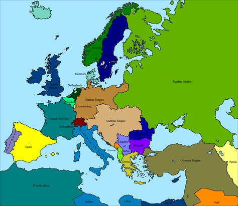 Europe Map With Countries 1914 / Europe in 1914 map / Independent countries and those that no ...
