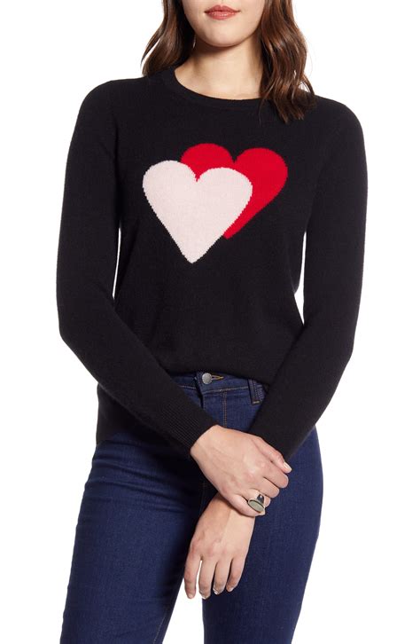 Halogen Cashmere Heart Sweater Nordstrom