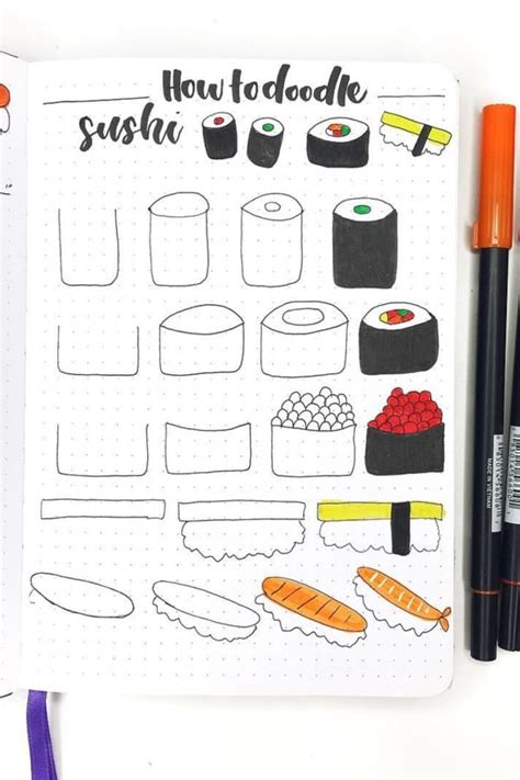 25 Best Step By Step Food Doodles For Your Bujo Crazy Laura