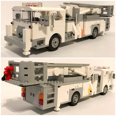 Lego Moc — 1980s Mack Cf Aerialscope Ladder Fire Truck Rlego