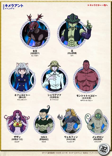 Hunter X Hunter Fansite Character Visual Preview Of Chimera Ant Arc