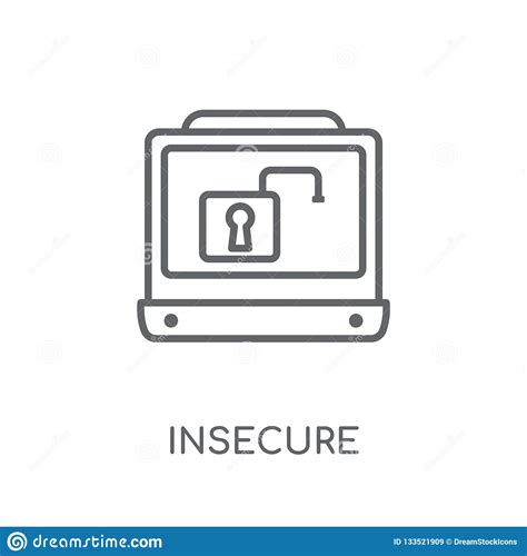 Insecure Linear Icon. Modern Outline Insecure Logo Concept On Wh Stock Vector - Illustration of ...