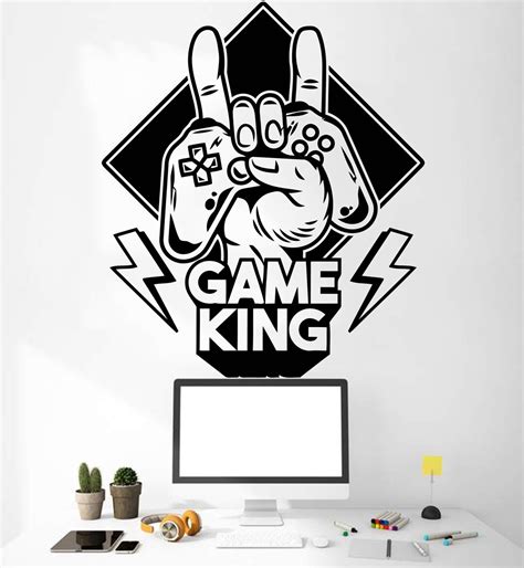 Gamer Wall Decor Gamer Vinyl Wall Decals Kids Playing Room Etsy