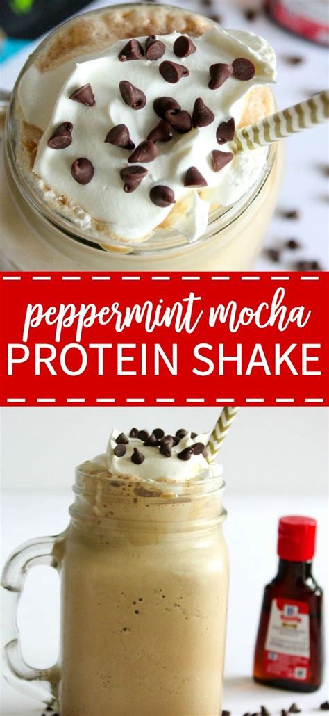 1 scoop vanilla or chocolate protein powder. Peppermint mocha protein shake recipe is filled with ...