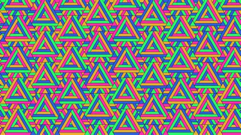Download Wallpaper 3840x2160 Triangles Pattern Geometric Colorful 4k