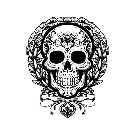 Premium Vector Mexican Skull Emblem Logo Illustration