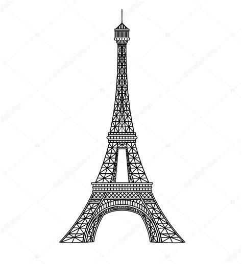 Ilustración Torre Eiffel Vector Gráfico Vectorial © Slobelix Imagen