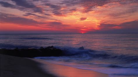Sunrise Ocean Nature Beach Wallpaper 9206 Pc En